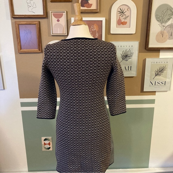 Tory Burch Shadow Mix Geo Jacquard Print Dress - Picture 9 of 12